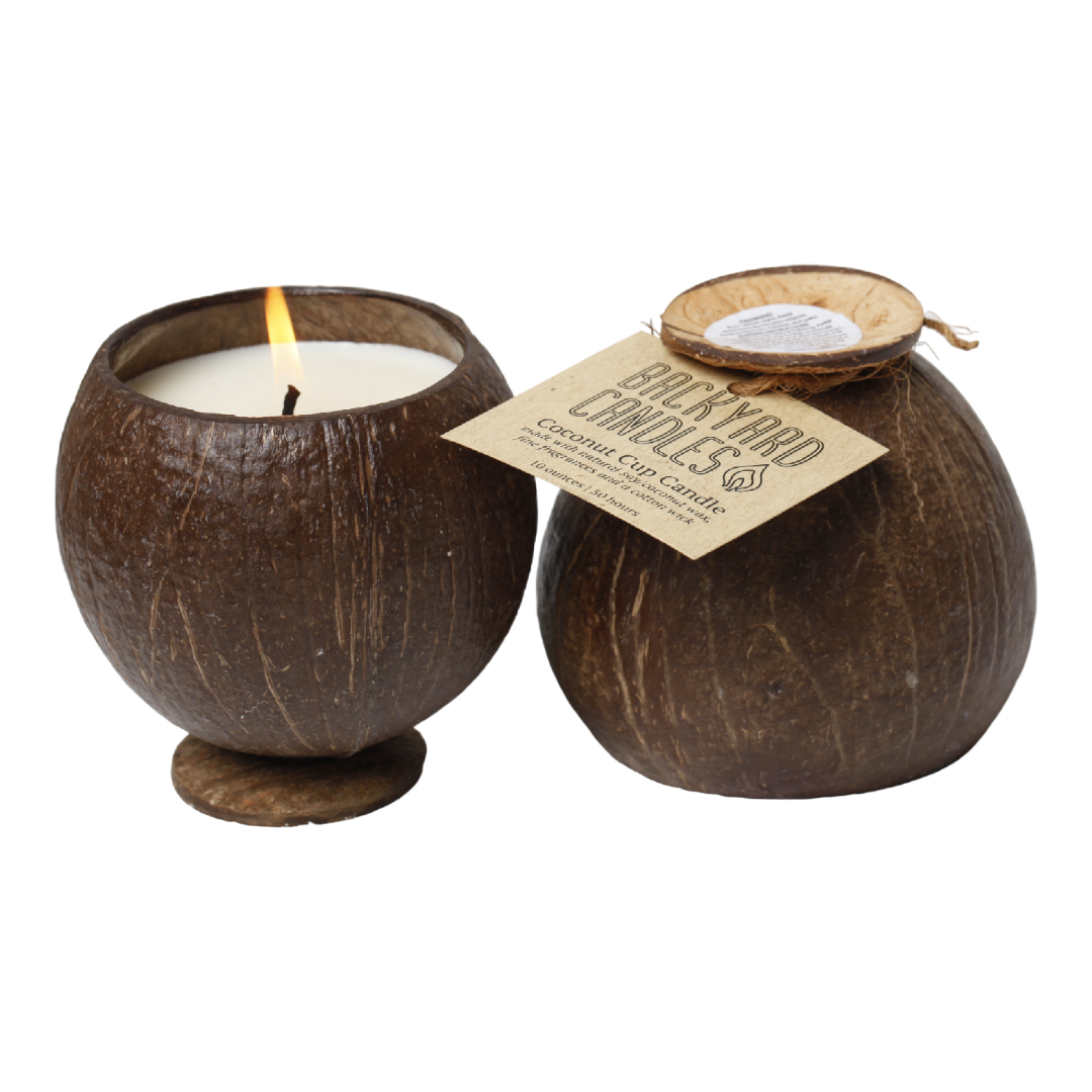 mosquito repellent coconut cup candle