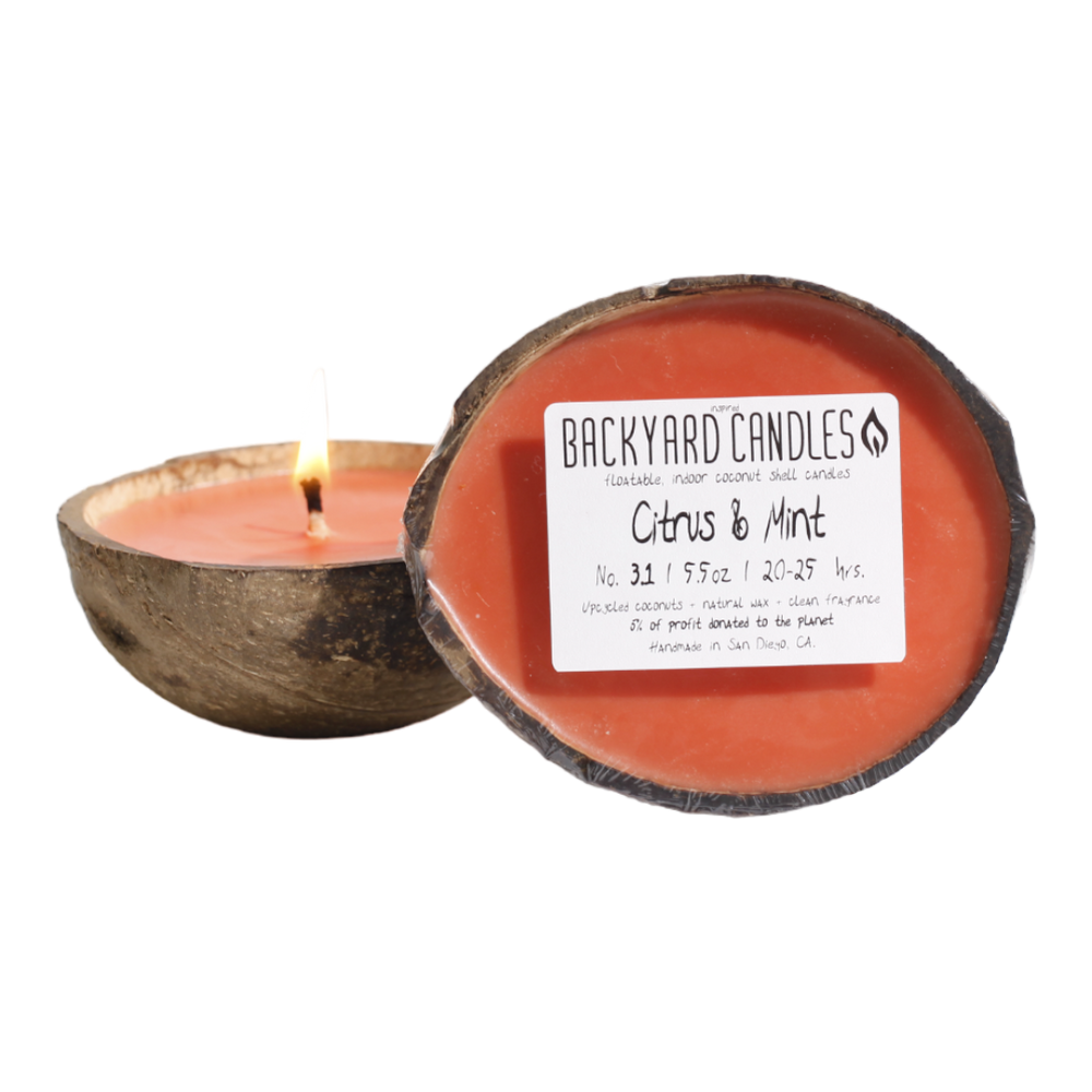 Medium Coconut Shell Candle