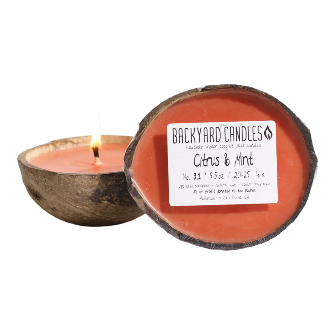 Medium Coconut Shell Candle