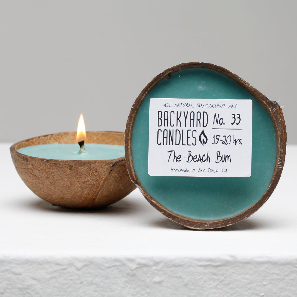 The Beach Bum Soy/Coconut Wax Candle  Relaxing Scented Candles – Backyard  Candles