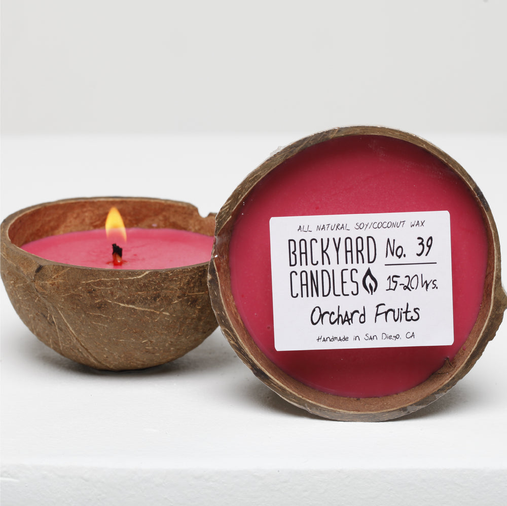 orchard fruits coconut candle