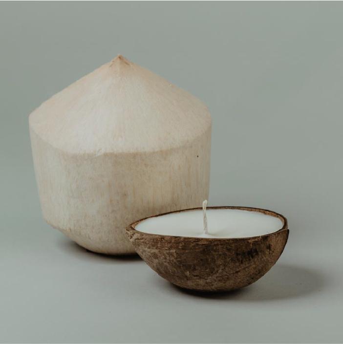 coconut scented candle