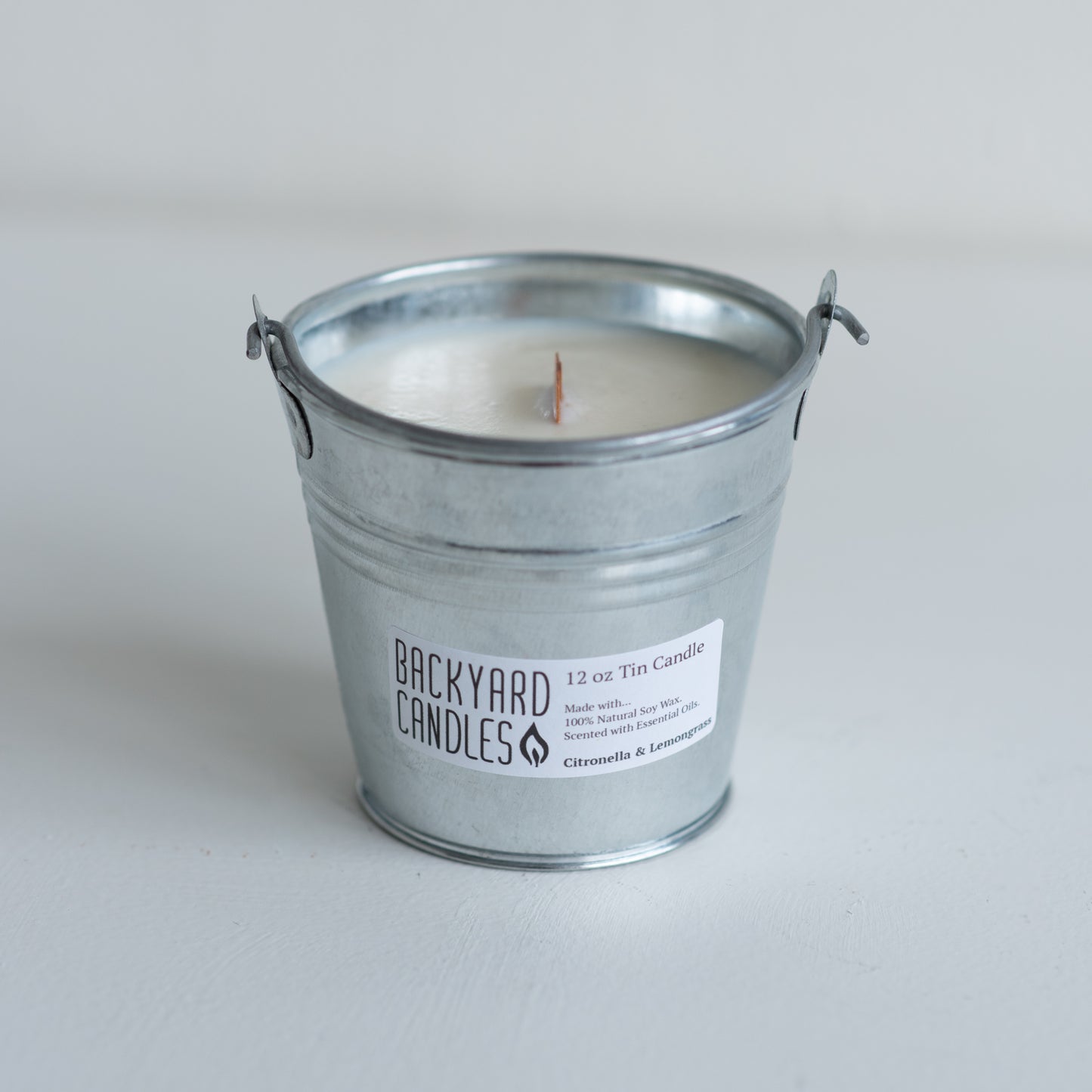 12oz Galvanized Pail Candle | Outdoor Candles | Bug Candles