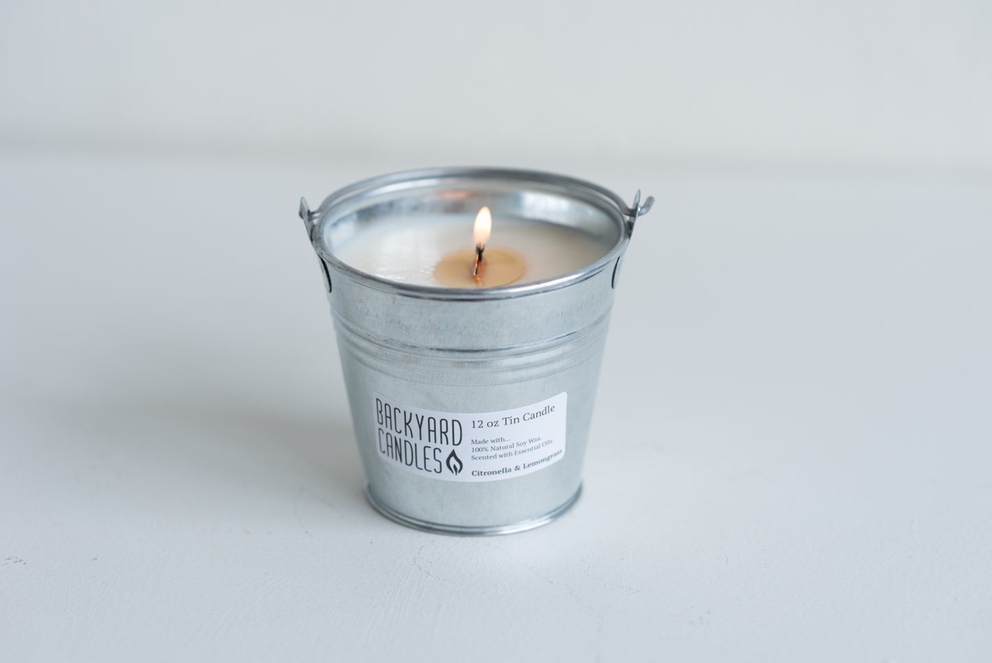 12oz Galvanized Pail Candle | Outdoor Candles | Bug Candles